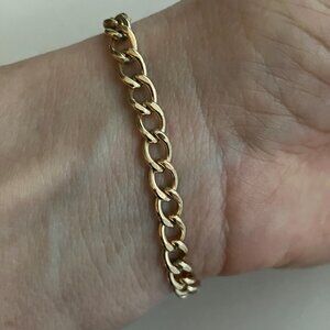 Vintage 1/20 -12 k Gold Fill Chain Bracelet 7"
